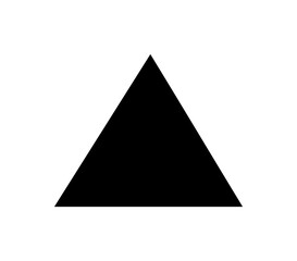 Fototapeta premium A black equilateral triangle on a white background