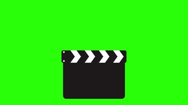 film or video clapper with green background