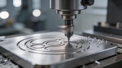 Metalworking machine engraving metal plate