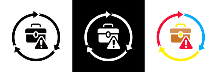 Obraz premium Business Continuity Icon Set Glyph vector Illustration 