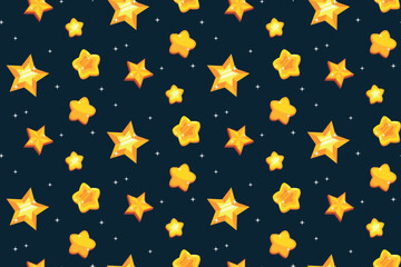 Shinning Stars Seamless Pattern