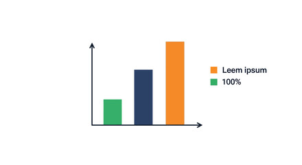 Bar chart showing growth and progress, business data analysis, financial report