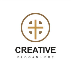 Church logo icon design illustration