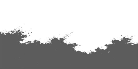 Gray abstract paint splatter border vector isolated with subtle grunge texture and minimalist design element