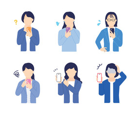 スマホを持つ・操作するビジネスパーソン