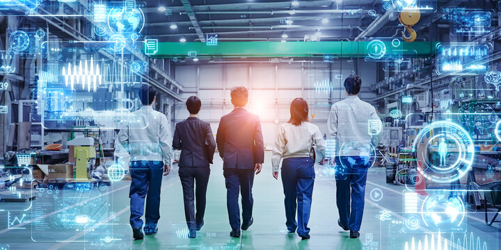 DX、IIoT、工場、製造業、エンジニア、チームワーク、グループ、経営、人材、データ、産業、工業、プラント、ものづくり、製造、生産、機械、IoT、AI、スマート、ファクトリー、オートメーション、FA、GUI、インターフェース、ソフトウェア、システム、UX、BOP、PLC、CNC、API、PoC、SCADA、DCS、SCM、サプライチェーン、マネジメント、カイゼン、未来、コンセプト、イメージ、ネット