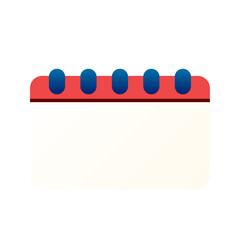 Simple calender icon on transparent background