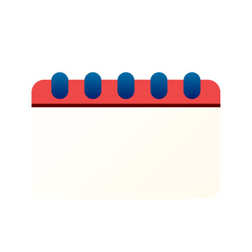 Simple calender icon on transparent background