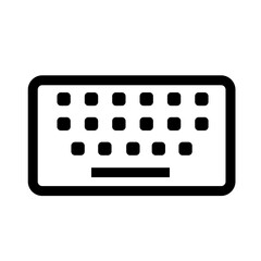 Keyboard icon on transparent background