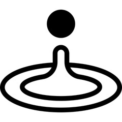 Falling water droplet