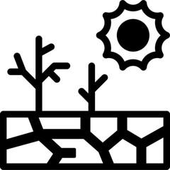 Drought cracked dry land