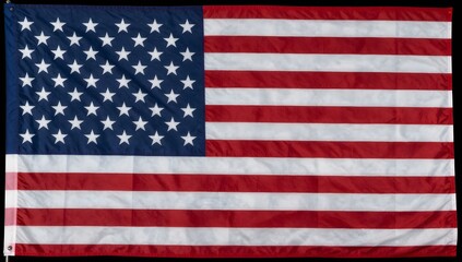 Obraz premium United states of america flag shows red and white stripes with blue canton