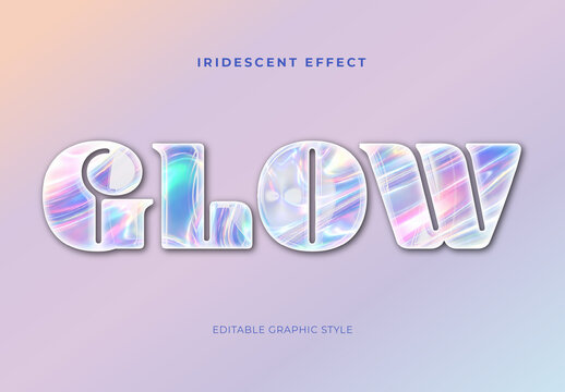 Iridescent Chrome Text Effect