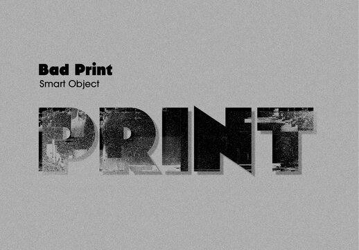 Noise Bad Print Text Effect