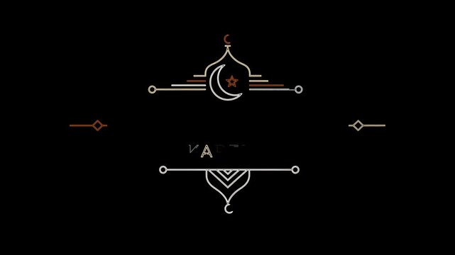 Ramadan Kareem Logo Animation with Decorative Elements.
