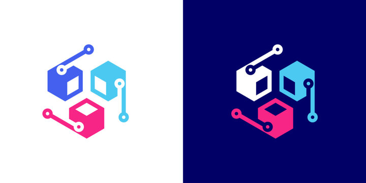 Dual meaning logo combining logistics and technology elements, symbolizing smart distribution, efficiency, real-time tracking, innovation, and integrated digital supply chain solutions.