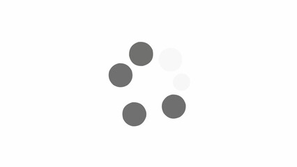 Fototapeta premium Four gray dots in triangle formation.