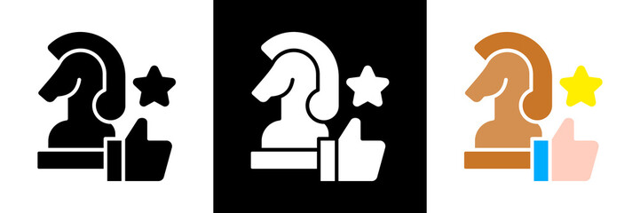 Success Strategies Icon Set Glyph vector Illustration 