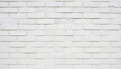 Close up shot of a white painted brick wall with a clean and simple aesthetic