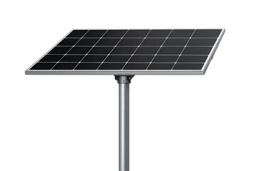 Solar panel on a pole generating clean renewable energy, harnessing sun power for sustainable future