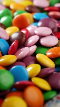 Colorful candy display at a local market event