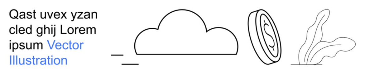 Abstract design, creativity, modern art, digital media, conceptual thinking, minimalism. Image of a cloud with circular and organic shapes. Abstract design and creativity in minimalistic style © robu_s