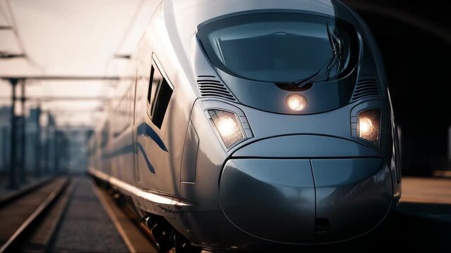 High speed rail representing transportation infrastructure and commuter services