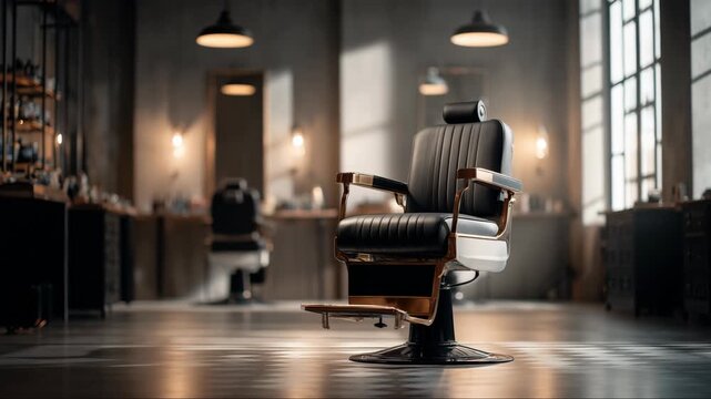 Barbershop interior for salon marketing and business promotion
