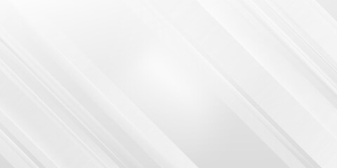 Diagonal grey gradient lines background. Abstract silver stripes wallpaper. Abstract gray tech backdrop. Oblique gris texture for graphic design, poster, banner, flyer, brochure, presentation. Vector