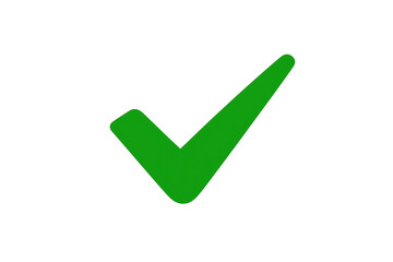 Green check mark or tick sign symbol success, completion, approval, validation, done, correct, yes, transparent background