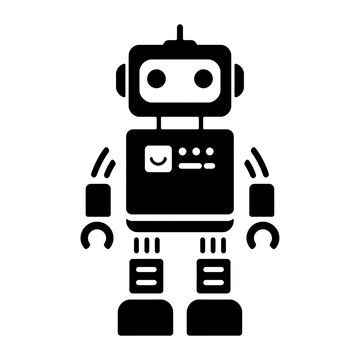 robot vector icon isolated PNG transparent