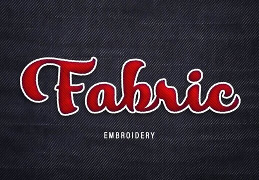 Embroidery Text Effect