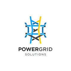 Powergrid Solutions Logo Design Element.