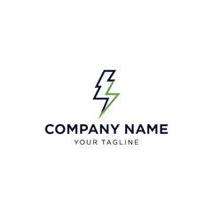 Fototapeta premium Lightning Bolt Logo Design Template.
