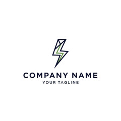 Fototapeta premium Lightning Bolt Logo Design Element.