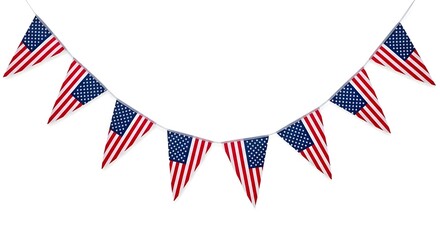 Obraz premium American flag patriotic pennant banner decoration