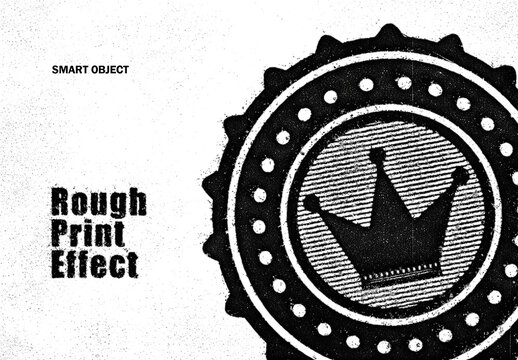 Rough Print Effect Mockup