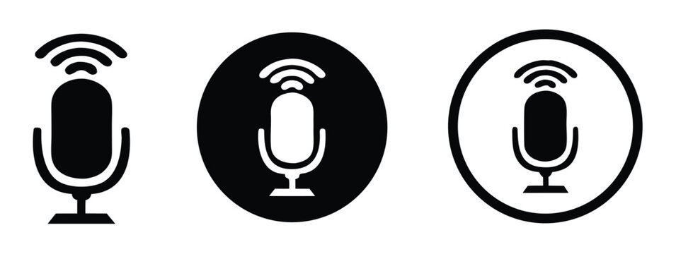 Voice control vector icons. Voice control icon
