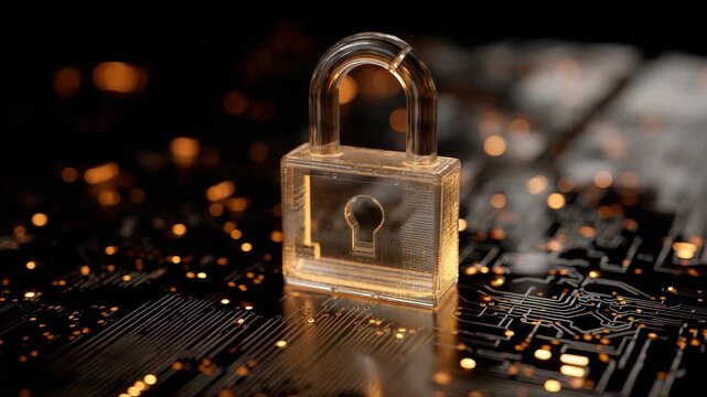 Digital Padlock On Circuit Board

