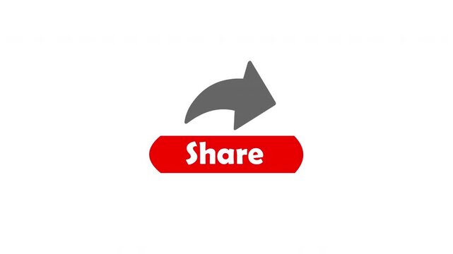 Share Button Icon with Arrow for Social Media