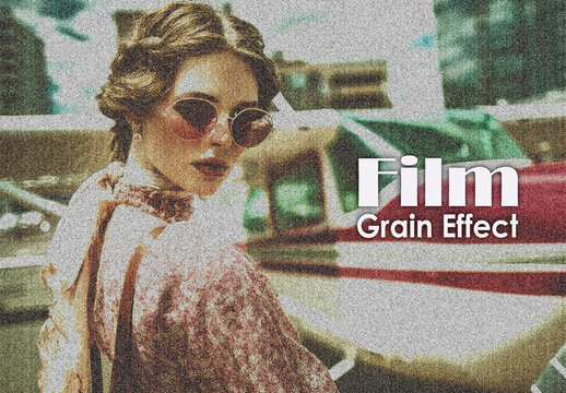 Vintage Film Grain Print Photo Effect