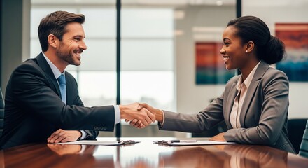 Professionals Shaking Hands, Sealing a Win-Win Agreement