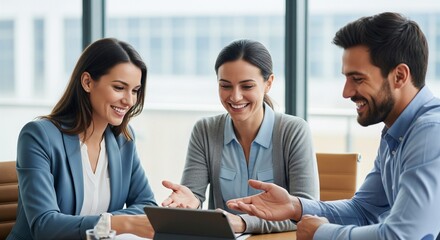 Productive Business Meeting with Diverse Team Collaborating on Strategy