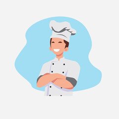 Happy chef cook