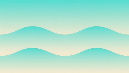 Obraz premium Abstract minimalist background illustration of ocean waves in calming turquoise hues