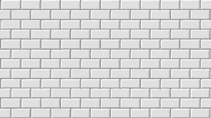 Fototapeta premium Seamless pattern of white brick wall texture showing a clean and uniform construction design