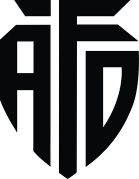 Letter AFD minimalist Brand logo
