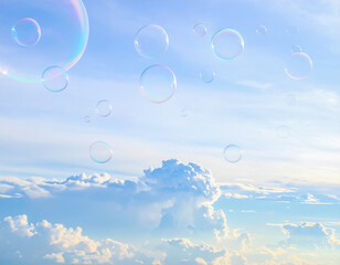 배경-하늘-비눗방울-구름-비눗방울 배경-푸른 하늘과 비눗방울