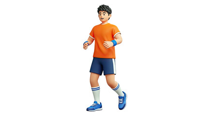 Obraz premium 3D Cartoon Boy Running