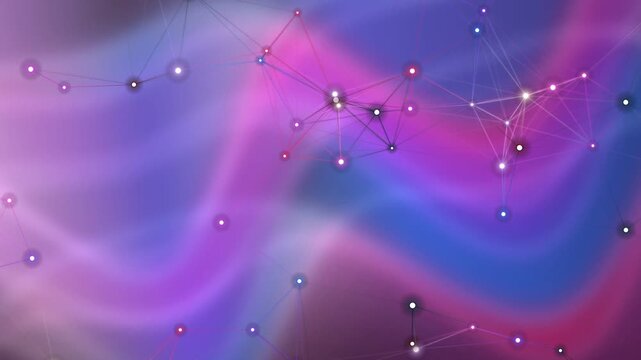 Abstract purple vector background featuring a bright star design with a glowing pink neon wave and sparkling light texture for a festive holiday wallpaper